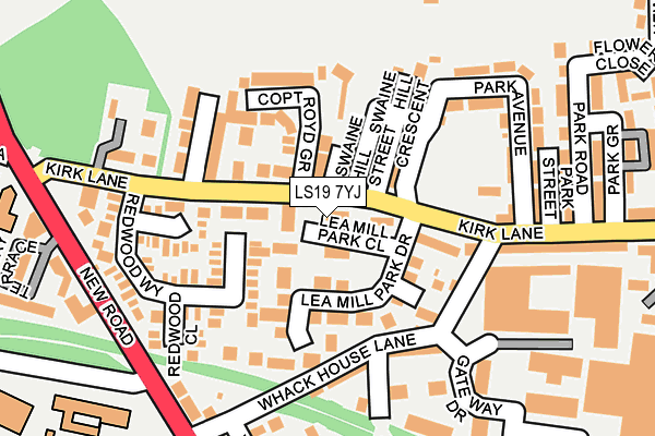 LS19 7YJ map - OS OpenMap – Local (Ordnance Survey)