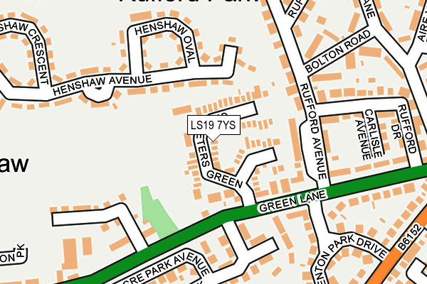 LS19 7YS map - OS OpenMap – Local (Ordnance Survey)