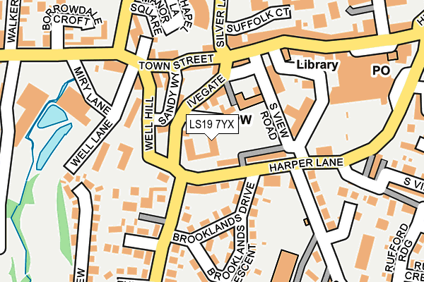 LS19 7YX map - OS OpenMap – Local (Ordnance Survey)