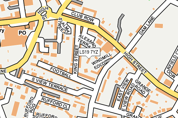 LS19 7YZ map - OS OpenMap – Local (Ordnance Survey)