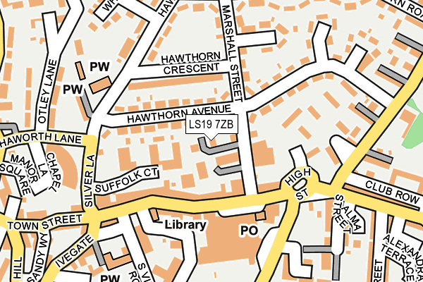 LS19 7ZB map - OS OpenMap – Local (Ordnance Survey)
