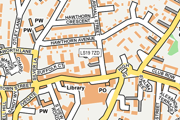 LS19 7ZD map - OS OpenMap – Local (Ordnance Survey)