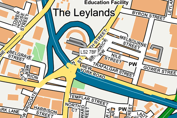 LS2 7BF map - OS OpenMap – Local (Ordnance Survey)
