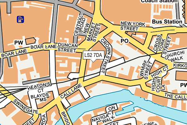 LS2 7DA map - OS OpenMap – Local (Ordnance Survey)