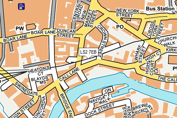 LS2 7EB map - OS OpenMap – Local (Ordnance Survey)