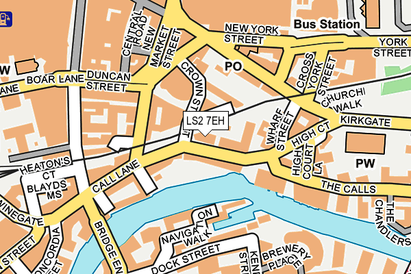 LS2 7EH map - OS OpenMap – Local (Ordnance Survey)
