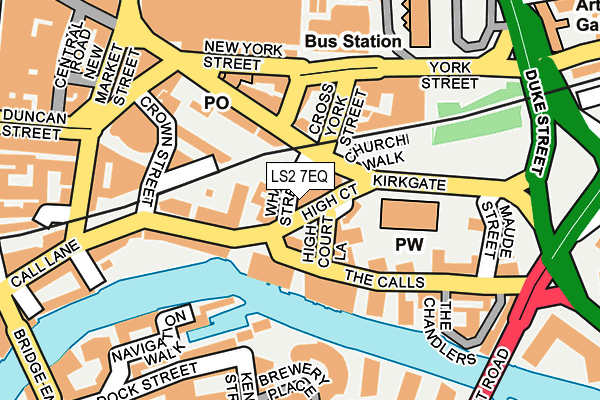 LS2 7EQ map - OS OpenMap – Local (Ordnance Survey)