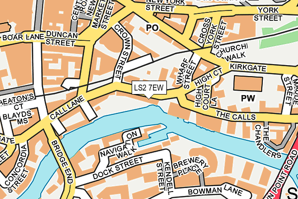LS2 7EW map - OS OpenMap – Local (Ordnance Survey)