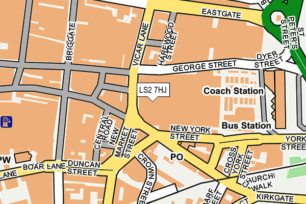 LS2 7HJ map - OS OpenMap – Local (Ordnance Survey)