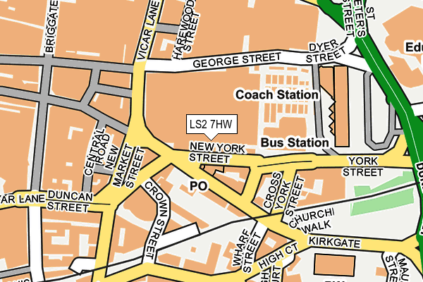 LS2 7HW map - OS OpenMap – Local (Ordnance Survey)