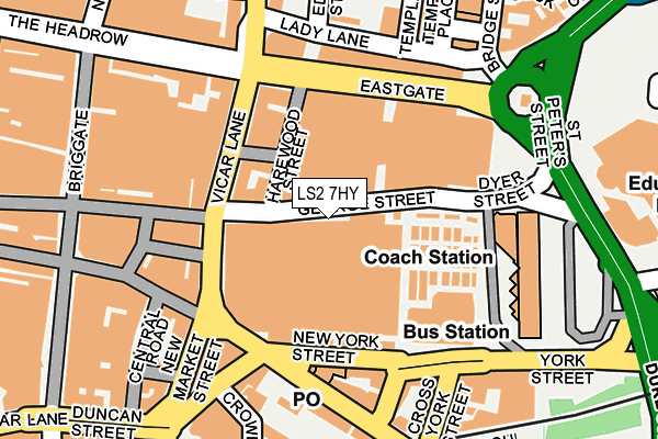 LS2 7HY map - OS OpenMap – Local (Ordnance Survey)