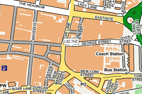 LS2 7HZ map - OS OpenMap – Local (Ordnance Survey)