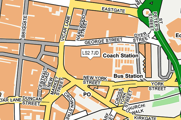 LS2 7JD map - OS OpenMap – Local (Ordnance Survey)