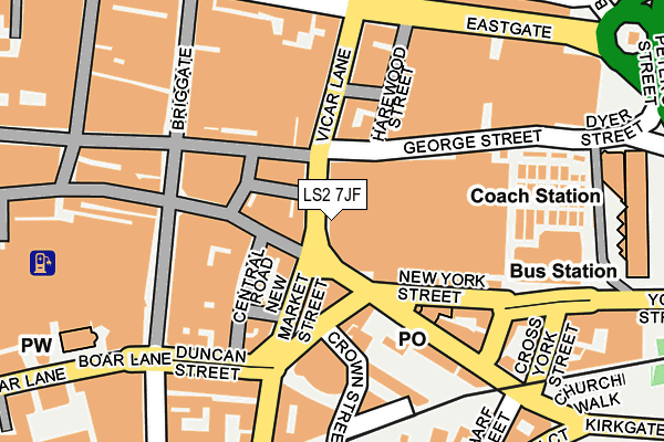 LS2 7JF map - OS OpenMap – Local (Ordnance Survey)