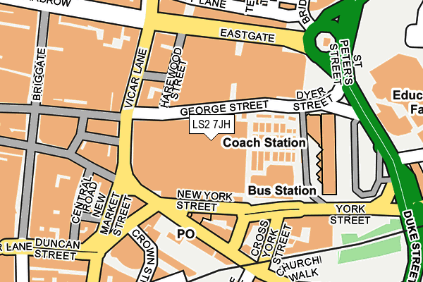 LS2 7JH map - OS OpenMap – Local (Ordnance Survey)