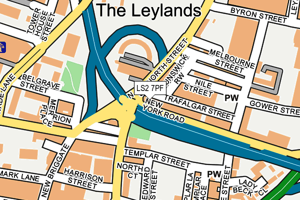 LS2 7PF map - OS OpenMap – Local (Ordnance Survey)