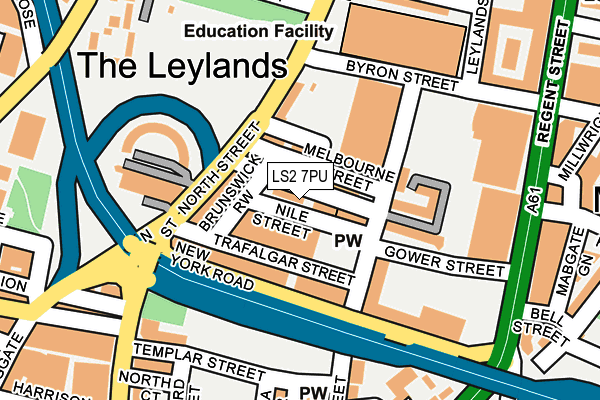 LS2 7PU map - OS OpenMap – Local (Ordnance Survey)