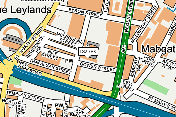 LS2 7PX map - OS OpenMap – Local (Ordnance Survey)