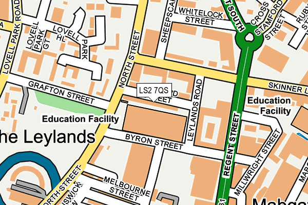 LS2 7QS map - OS OpenMap – Local (Ordnance Survey)