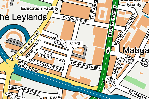 LS2 7QU map - OS OpenMap – Local (Ordnance Survey)