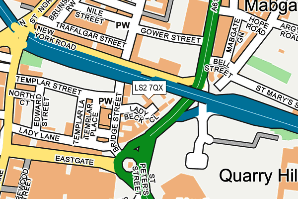 LS2 7QX map - OS OpenMap – Local (Ordnance Survey)