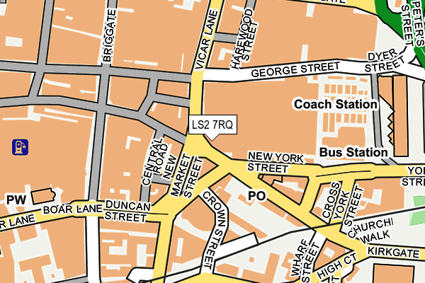 LS2 7RQ map - OS OpenMap – Local (Ordnance Survey)