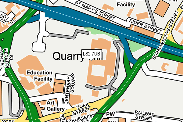 LS2 7UB map - OS OpenMap – Local (Ordnance Survey)