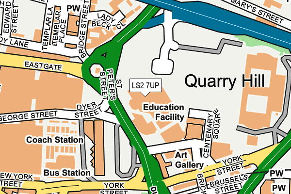 LS2 7UP map - OS OpenMap – Local (Ordnance Survey)