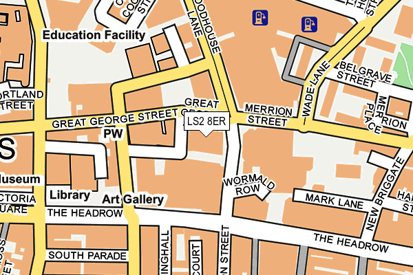 LS2 8ER map - OS OpenMap – Local (Ordnance Survey)