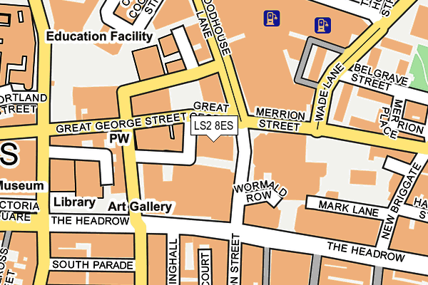 LS2 8ES map - OS OpenMap – Local (Ordnance Survey)