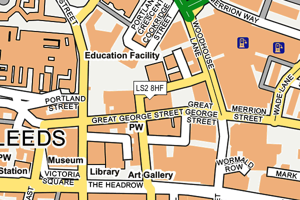 LS2 8HF map - OS OpenMap – Local (Ordnance Survey)