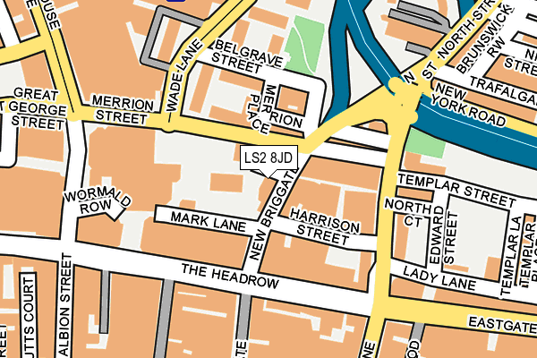 LS2 8JD map - OS OpenMap – Local (Ordnance Survey)