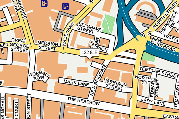 LS2 8JE map - OS OpenMap – Local (Ordnance Survey)