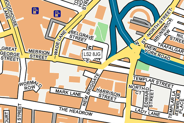 LS2 8JG map - OS OpenMap – Local (Ordnance Survey)