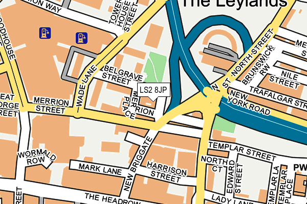 LS2 8JP map - OS OpenMap – Local (Ordnance Survey)