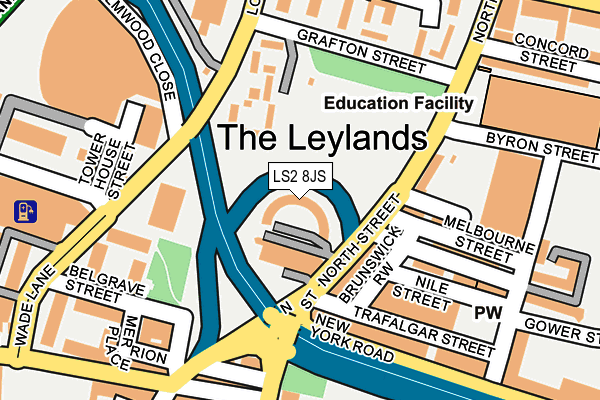 LS2 8JS map - OS OpenMap – Local (Ordnance Survey)