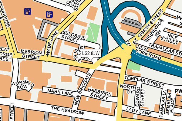LS2 8JW map - OS OpenMap – Local (Ordnance Survey)