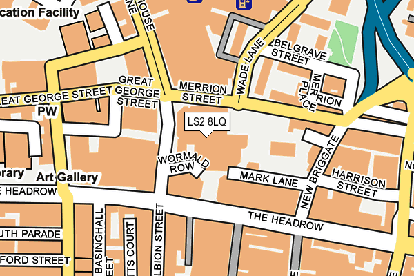 LS2 8LQ map - OS OpenMap – Local (Ordnance Survey)