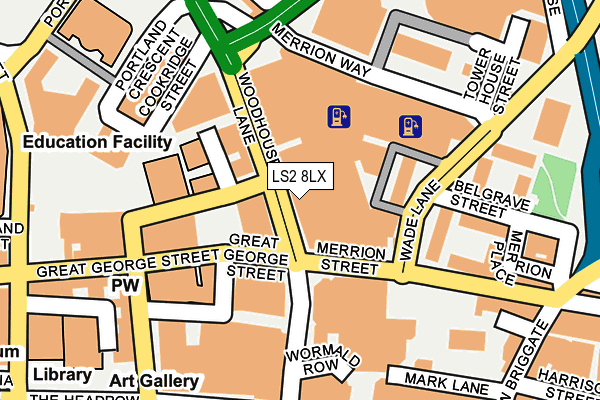 LS2 8LX map - OS OpenMap – Local (Ordnance Survey)