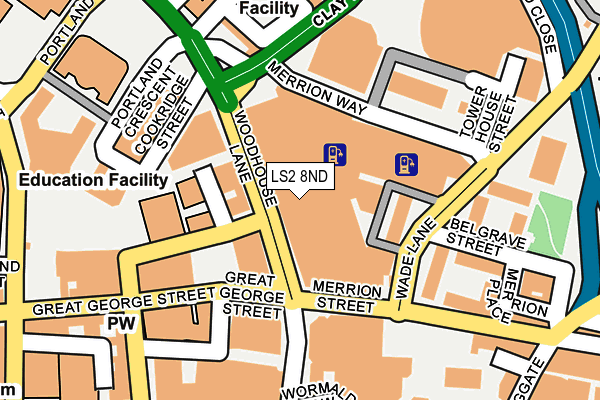 LS2 8ND map - OS OpenMap – Local (Ordnance Survey)