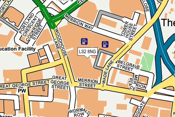 LS2 8NG map - OS OpenMap – Local (Ordnance Survey)