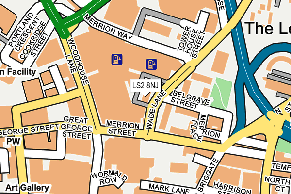 LS2 8NJ map - OS OpenMap – Local (Ordnance Survey)