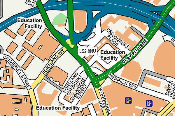 LS2 8NU map - OS OpenMap – Local (Ordnance Survey)