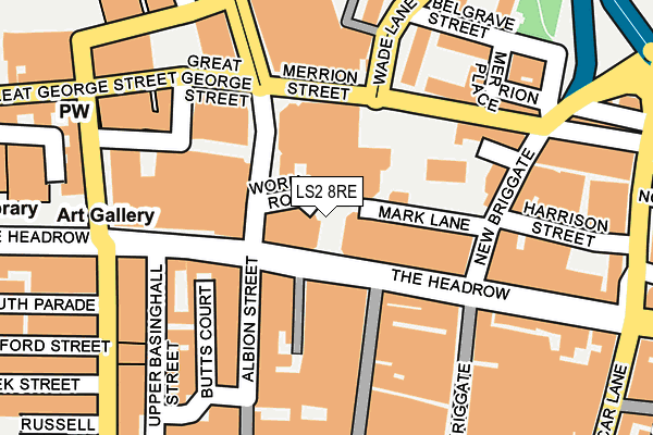 LS2 8RE map - OS OpenMap – Local (Ordnance Survey)