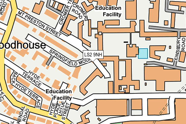 LS2 9NH map - OS OpenMap – Local (Ordnance Survey)