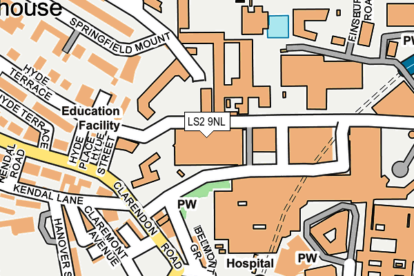 LS2 9NL map - OS OpenMap – Local (Ordnance Survey)