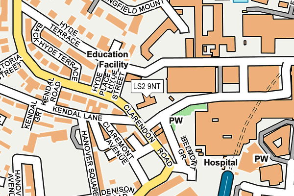LS2 9NT map - OS OpenMap – Local (Ordnance Survey)