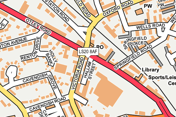 Map of THE GUISELEY OSTEOPATHIC CENTRE LIMITED at local scale