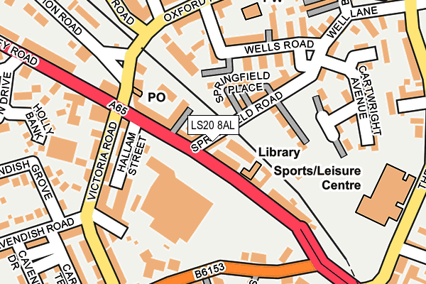 LS20 8AL map - OS OpenMap – Local (Ordnance Survey)