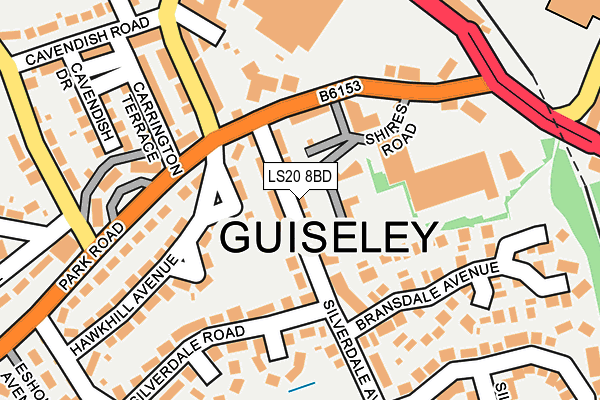 LS20 8BD map - OS OpenMap – Local (Ordnance Survey)